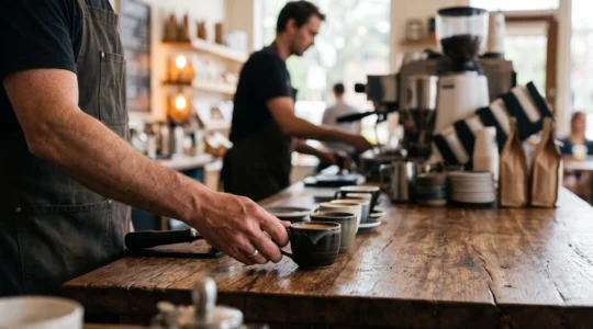 Comptoir de commerce personnalisé et ergonomique conçu pour optimiser la productivité des employés